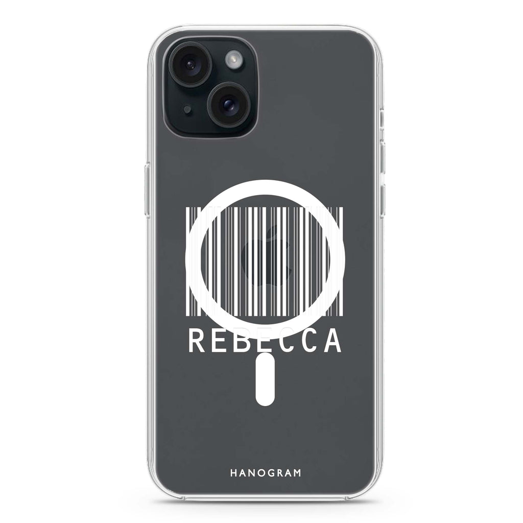 Barcode iPhone 15 Magsafe 兼容水晶透明保護殼