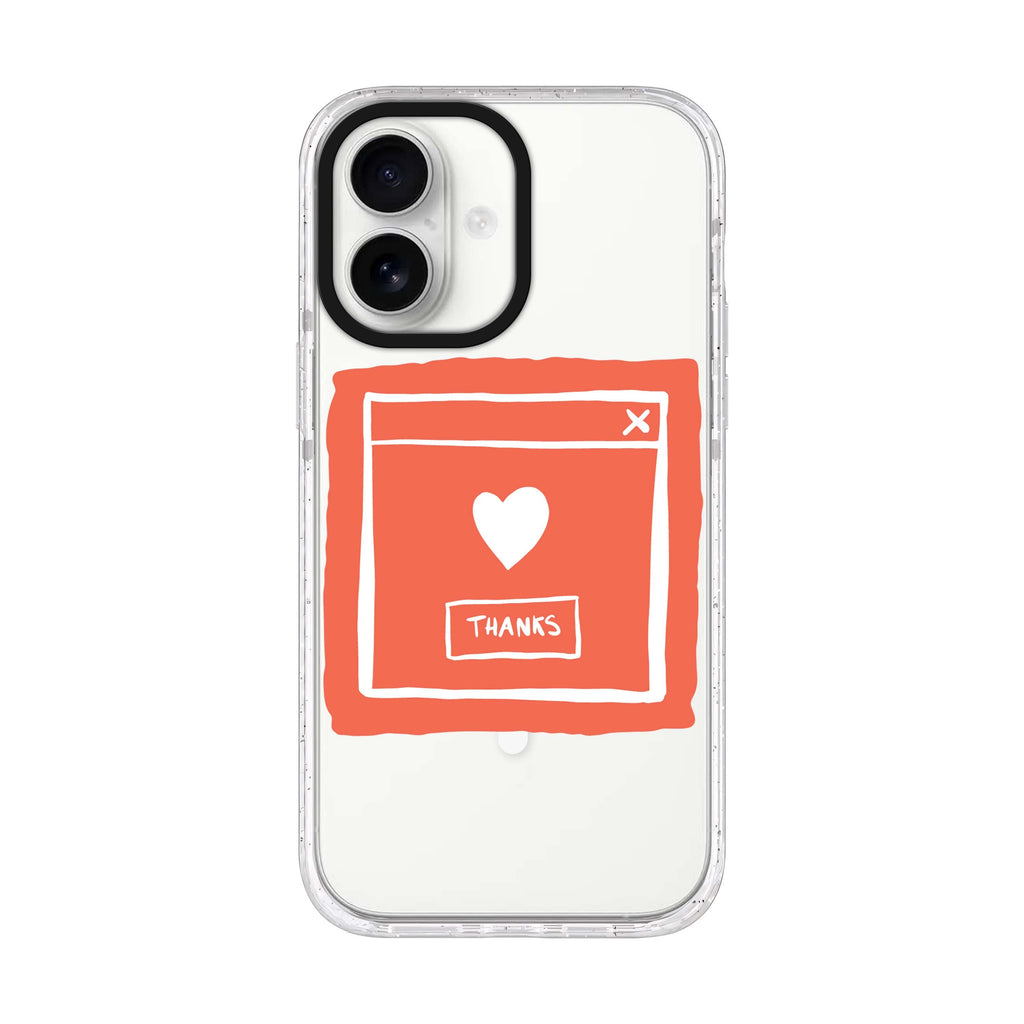 Sweet THANKS iPhone 17 水晶透明保護殼正面展示