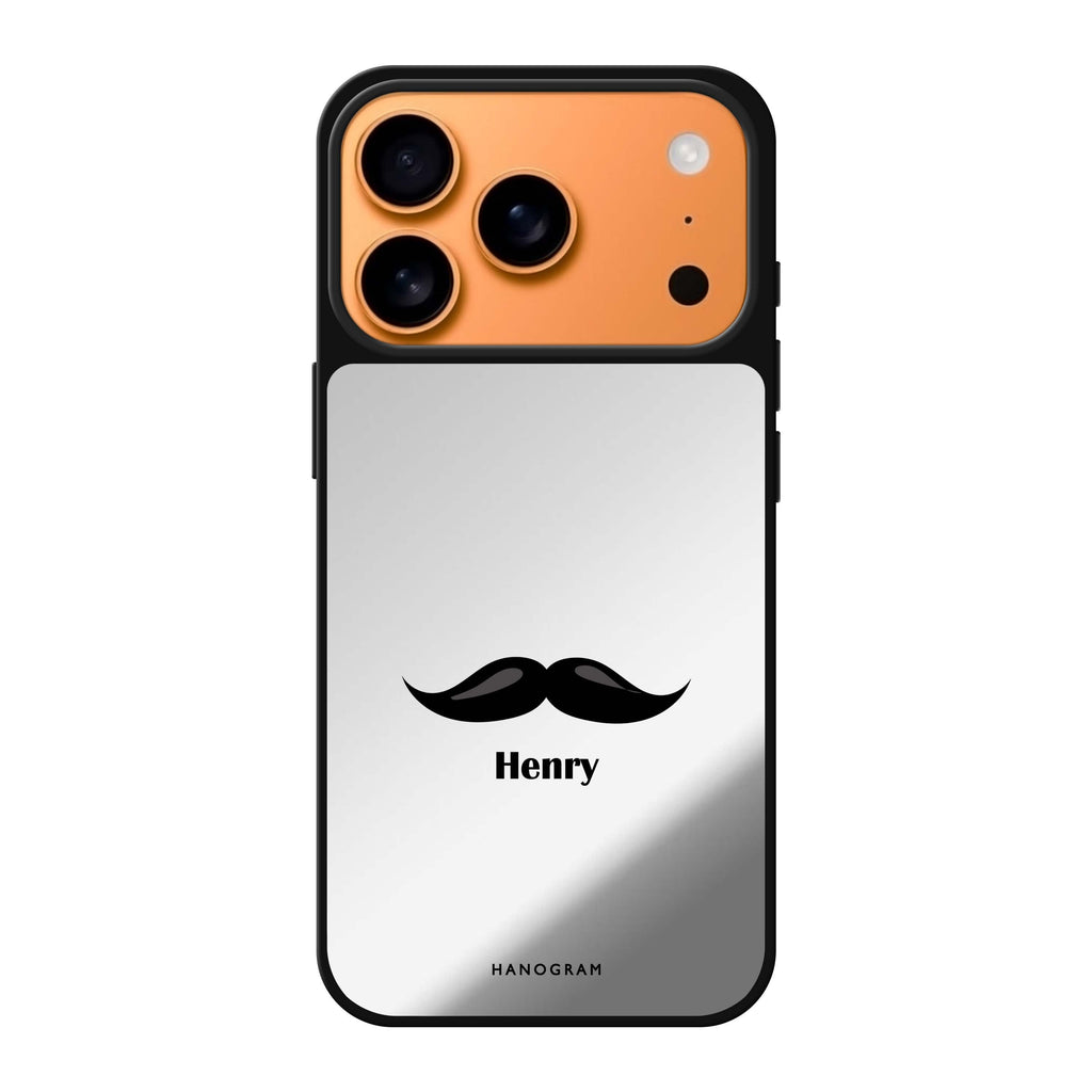 Moustache 圖案 iPhone 17 Pro Max 鏡面手機殼主圖