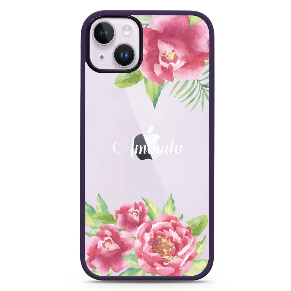 Watercolor Paeonia iPhone 15 Plus 防衝擊保護殼
