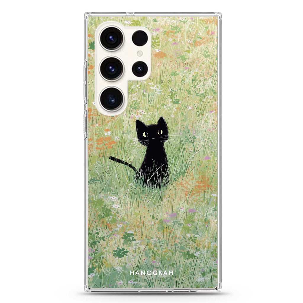 Meadow Cat Samsung Galaxy Ultra 透明保護殼，適用 S26/S25/S24/S23 Ultra，圖1