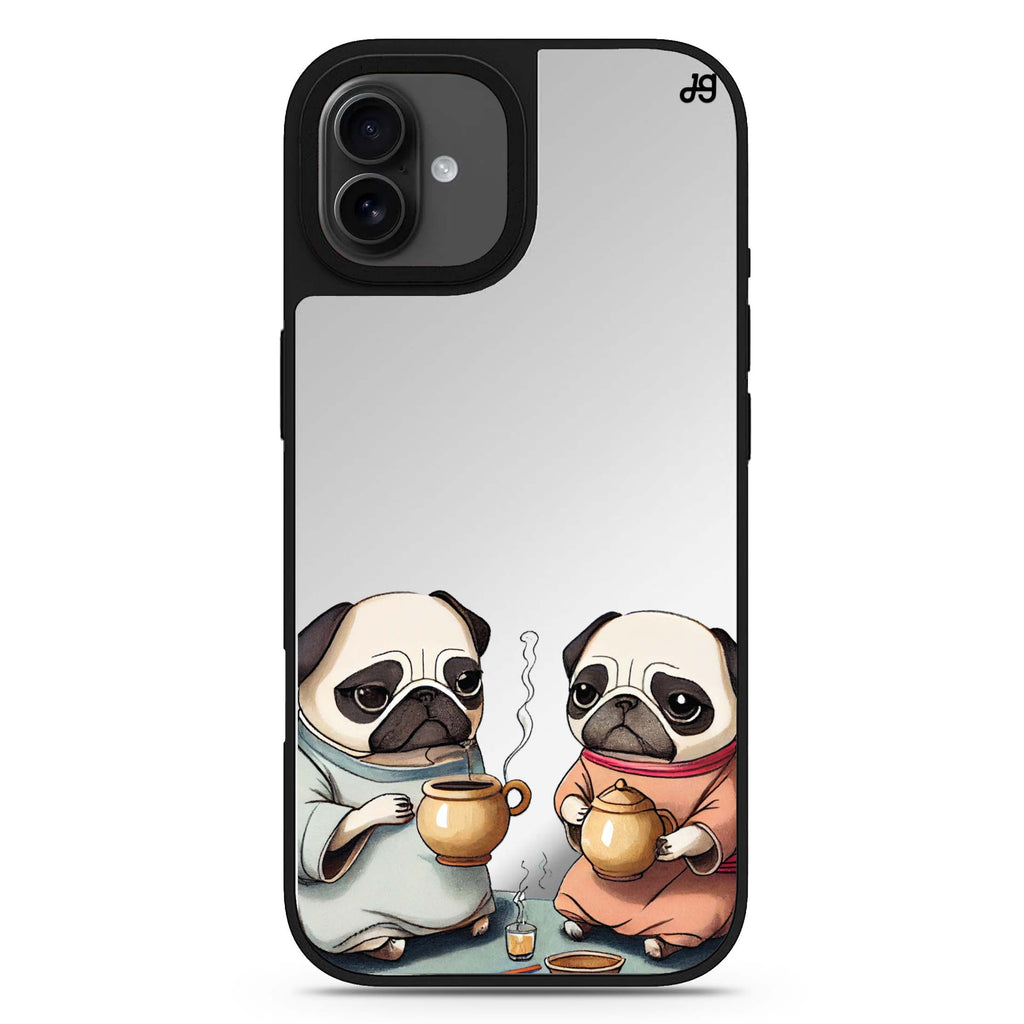 Pug Tea Time iPhone 17 鏡面手機殼 主圖設計