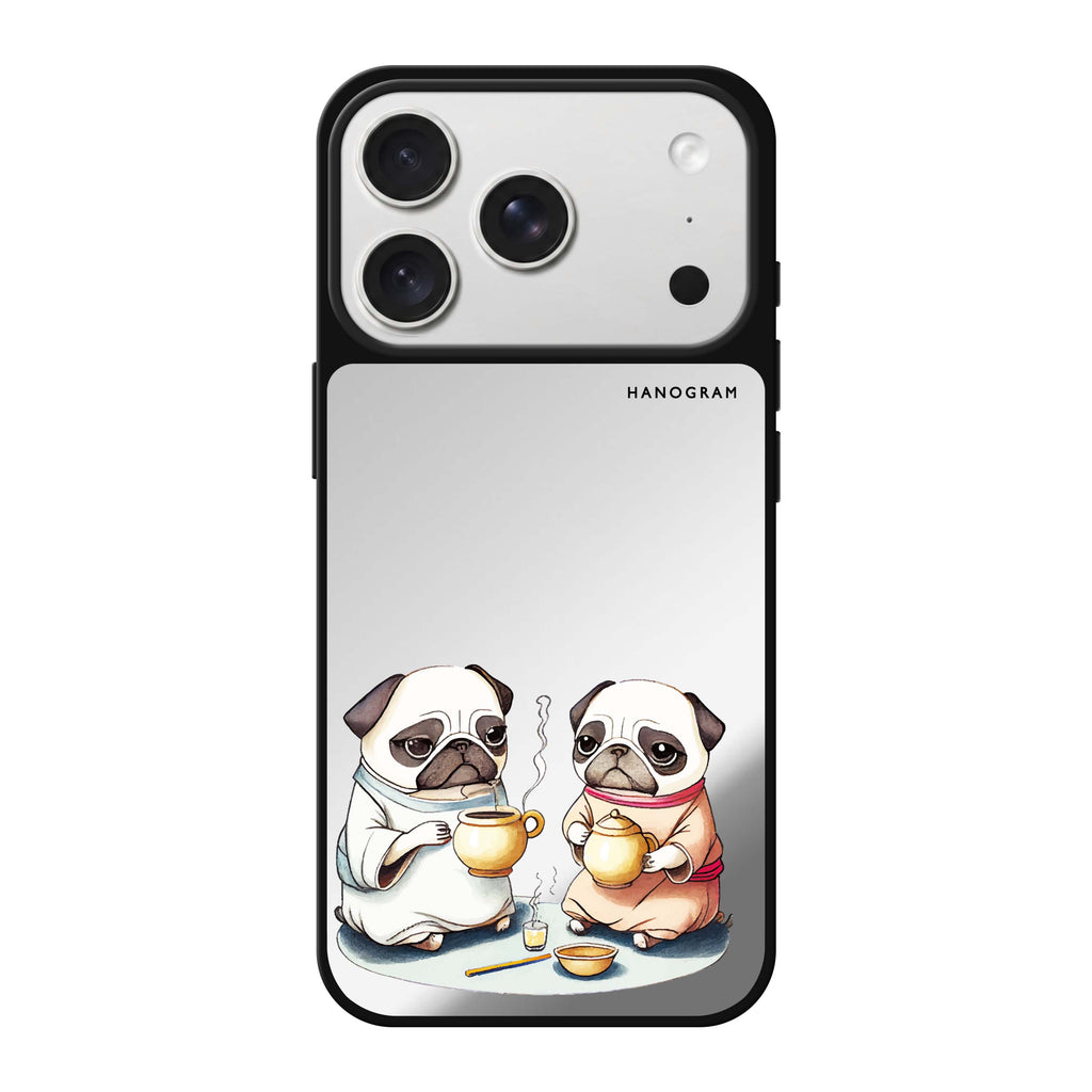Pug Tea Time 鏡面手機殼