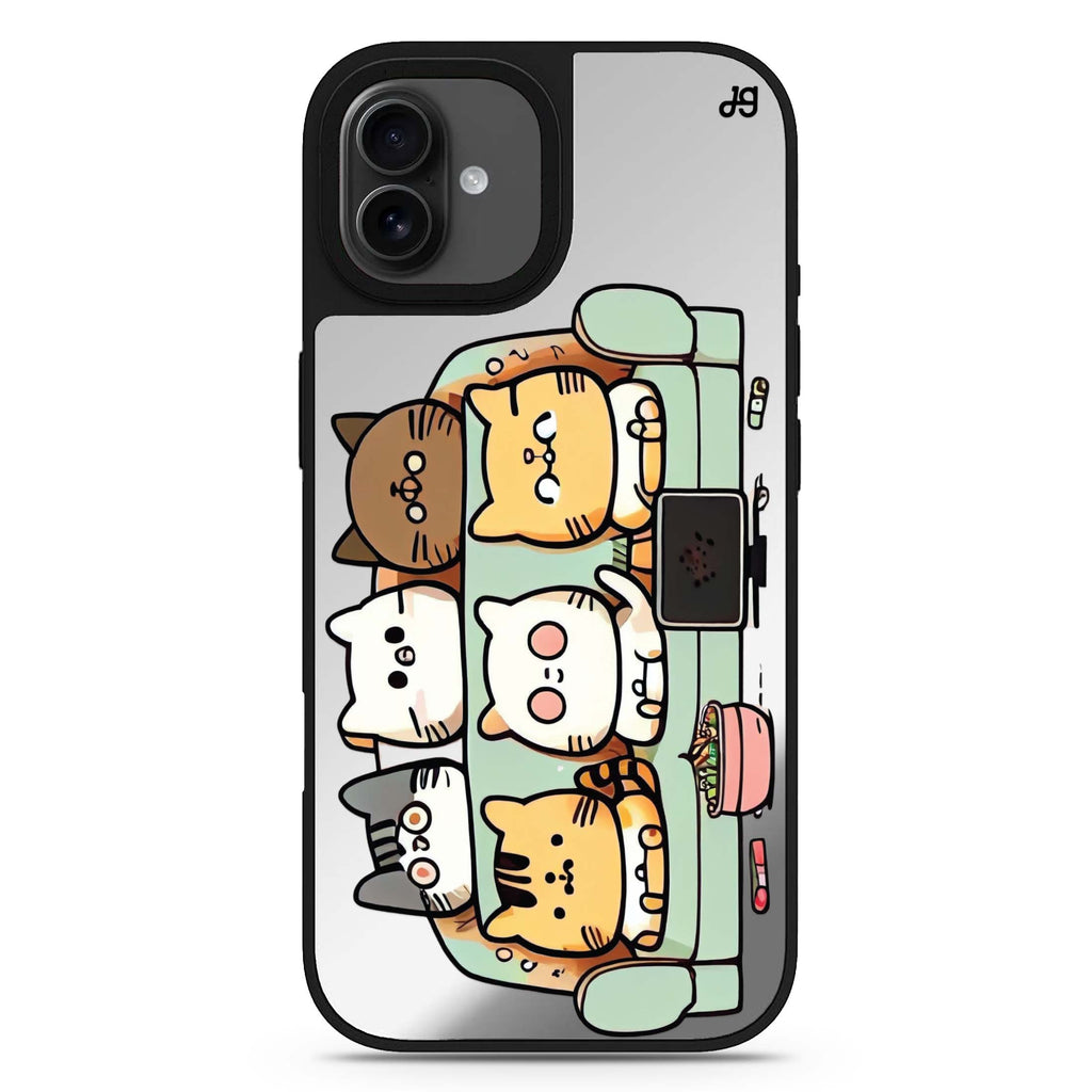 TV Cats iPhone 17 貓咪鏡面手機殼 主圖設計