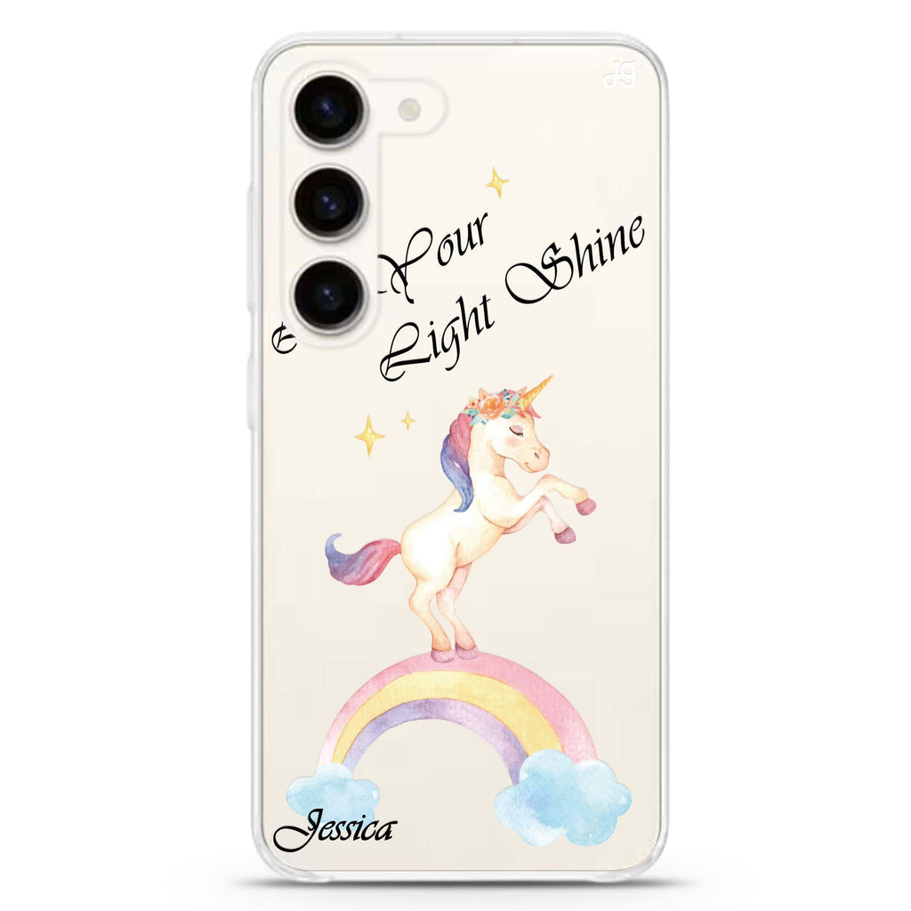 Rainbow Unicorn Samsung Galaxy 水晶透明保護殼