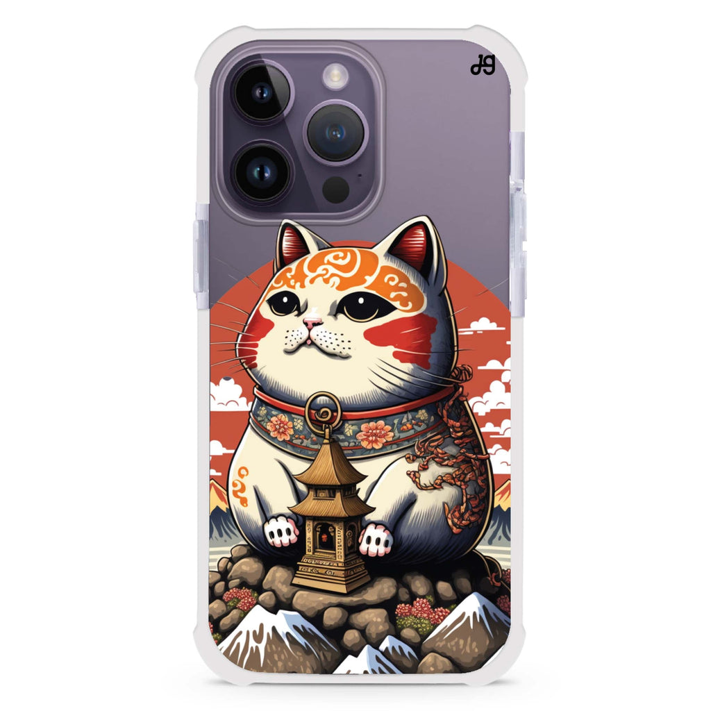 Cat with Fuji Mountain iPhone Magsafe 兼容超強防摔保護殼