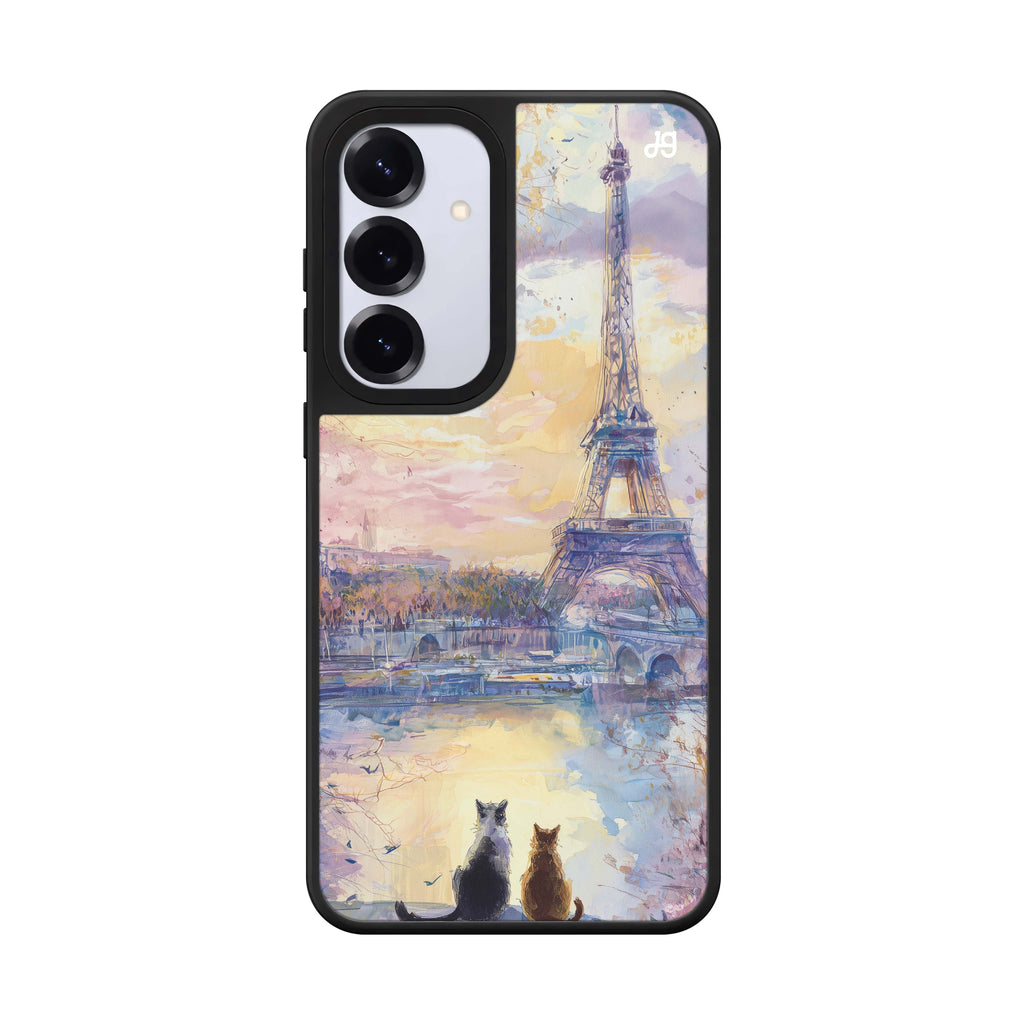 Paris Sunset Cats 鏡面手機殼