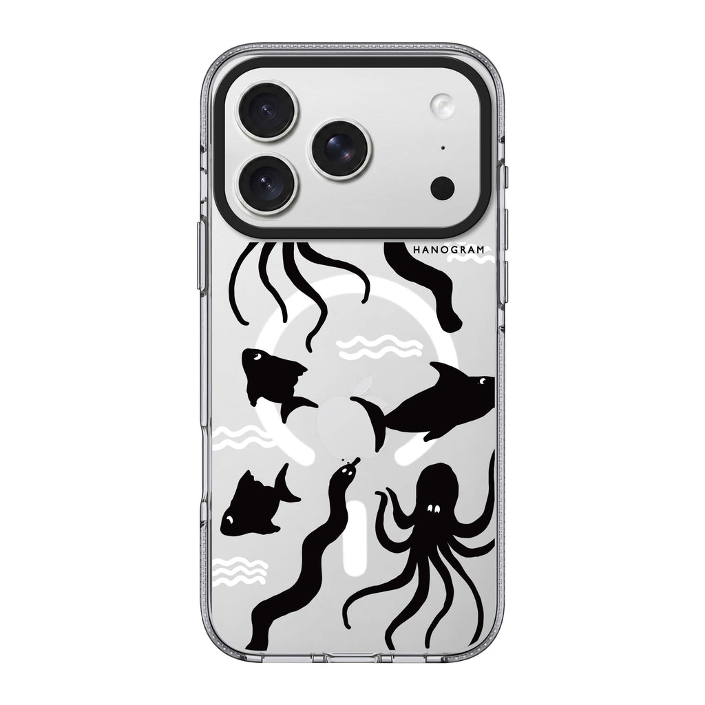 Water, Ocean and Sea Animals 水晶透明保護殼