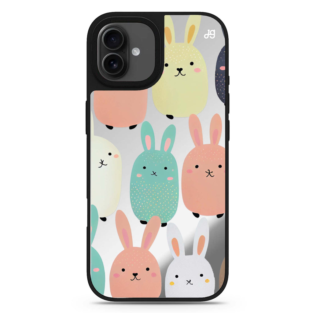 Cute Bunny iPhone 17 可愛動物鏡面手機殼 主圖設計