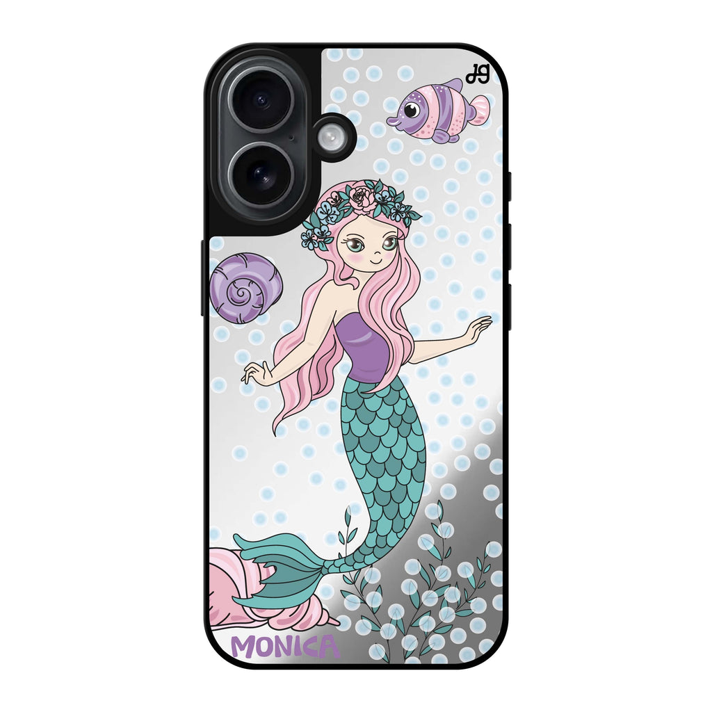 Reflective iPhone 16 Mirror Case –Mermaids Design
