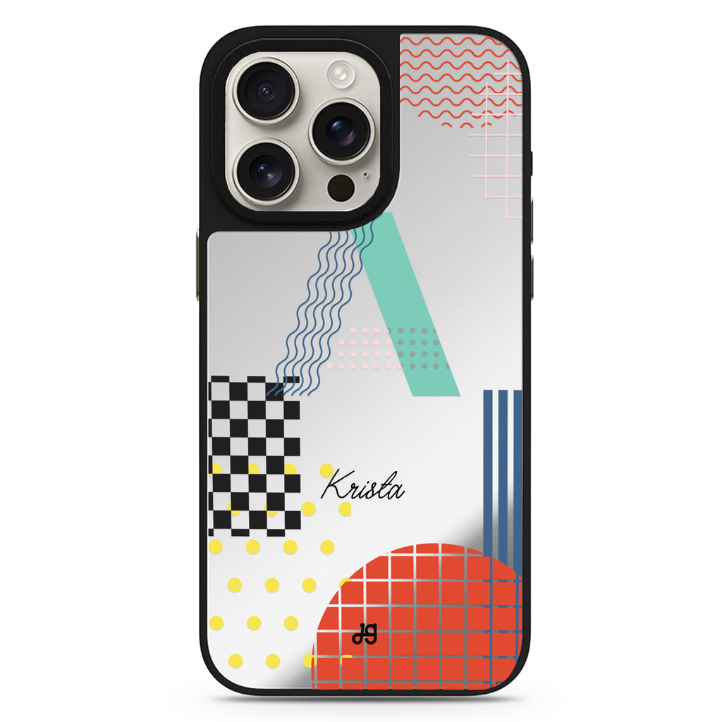 Memphis Monogram 鏡面手機殼