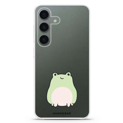 Pastel Froggie Samsung Galaxy S26/S25/S24 水晶透明保護殼正面展示
