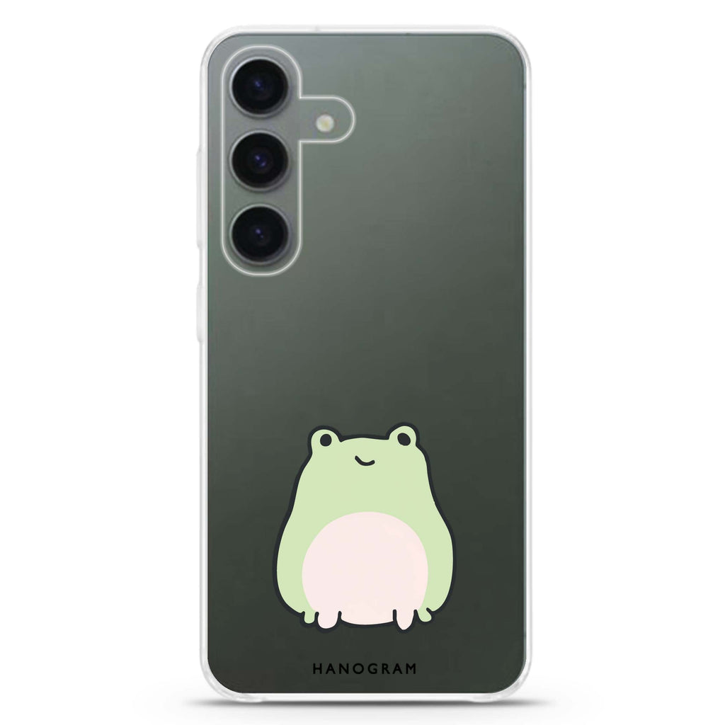 Pastel Froggie Samsung Galaxy S26/S25/S24 水晶透明保護殼正面展示