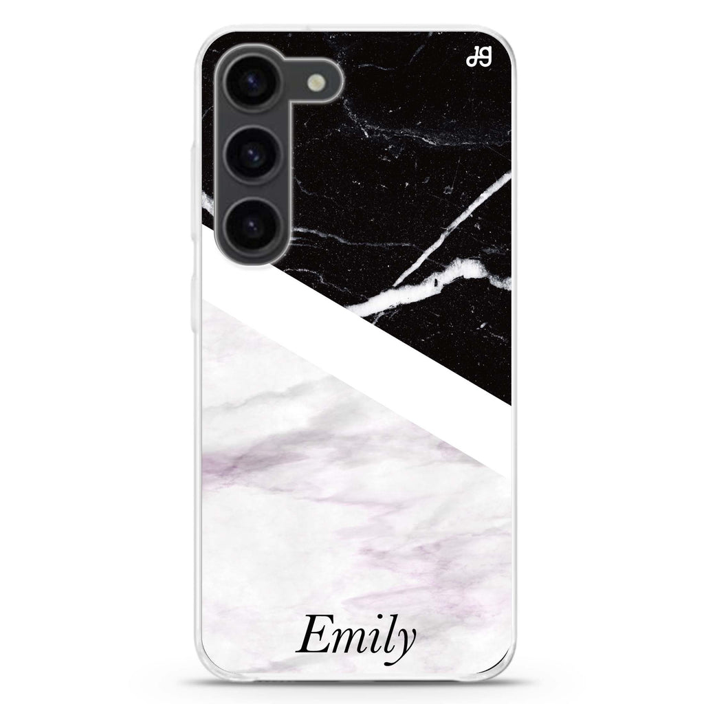Black & White Marble Samsung Galaxy 水晶透明保護殼