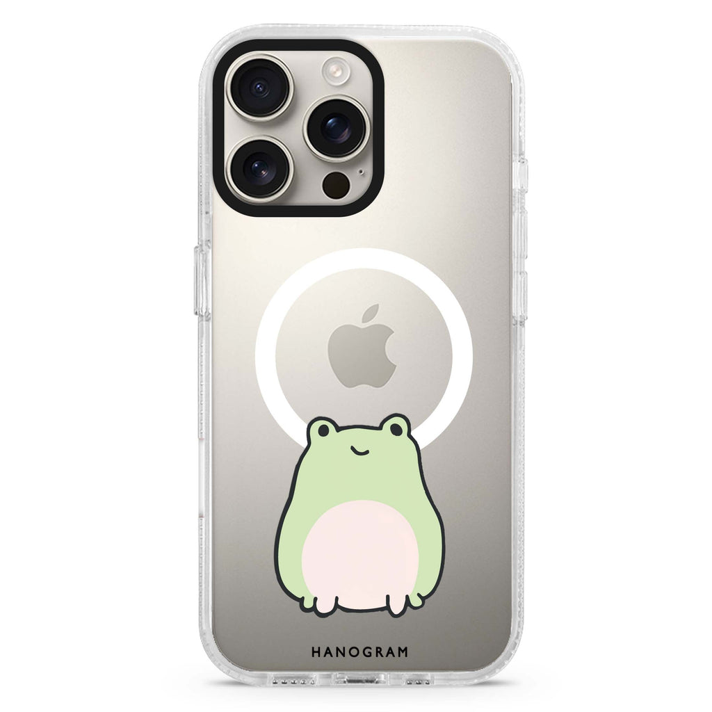 Pastel Froggie Magsafe 兼容水晶透明保護殼