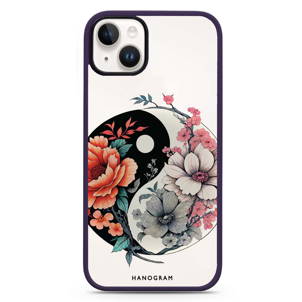 Floral & Tai Chi iPhone 15 Plus 防衝擊保護殼