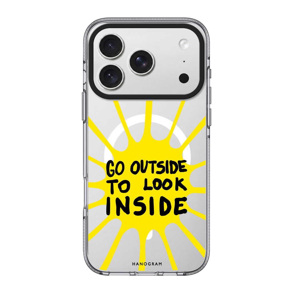 Go Outside to Look INSIDE shine 水晶透明保護殼