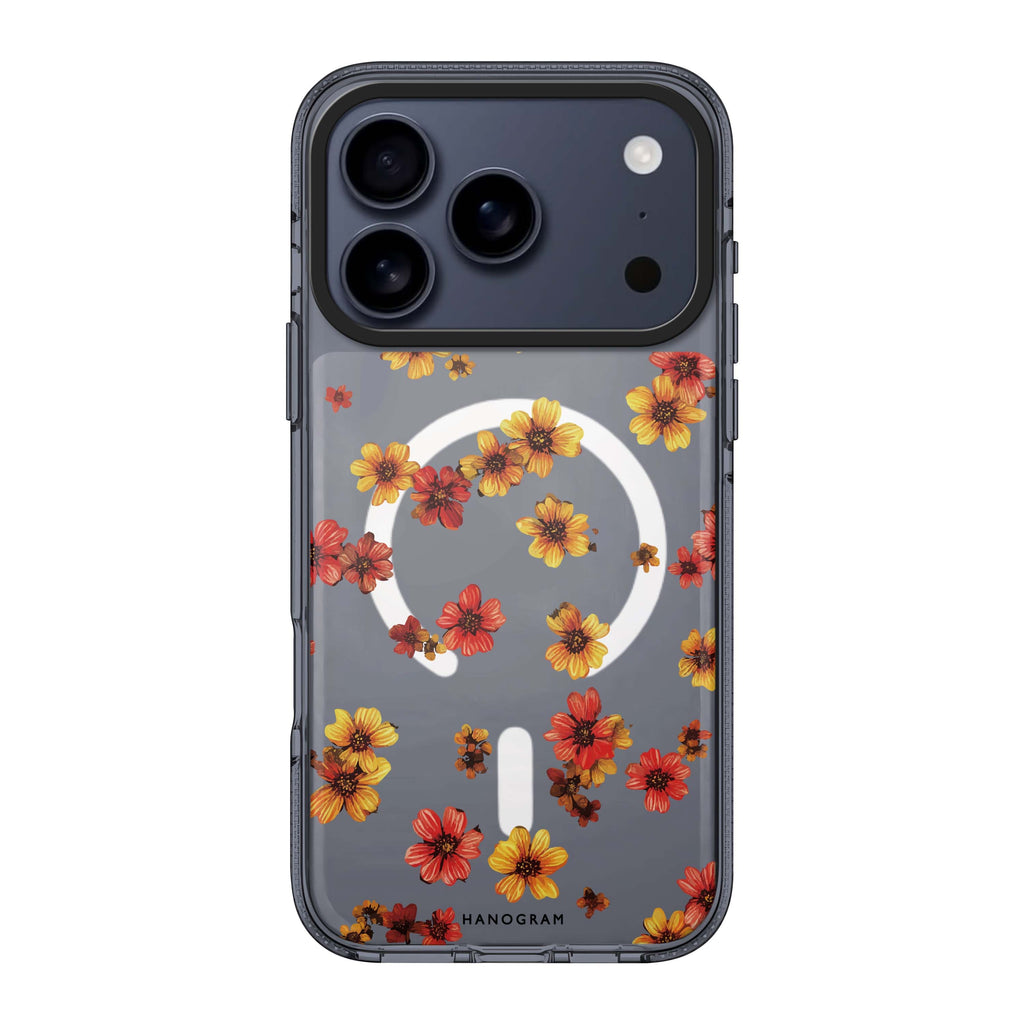 Warm Blooms iPhone 17 Pro Max MagSafe 水晶透明保護殼 花卉圖案設計 圖1