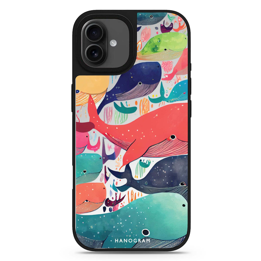 Whale Ocean iPhone 17 夏日海灘鏡面手機殼 主圖設計