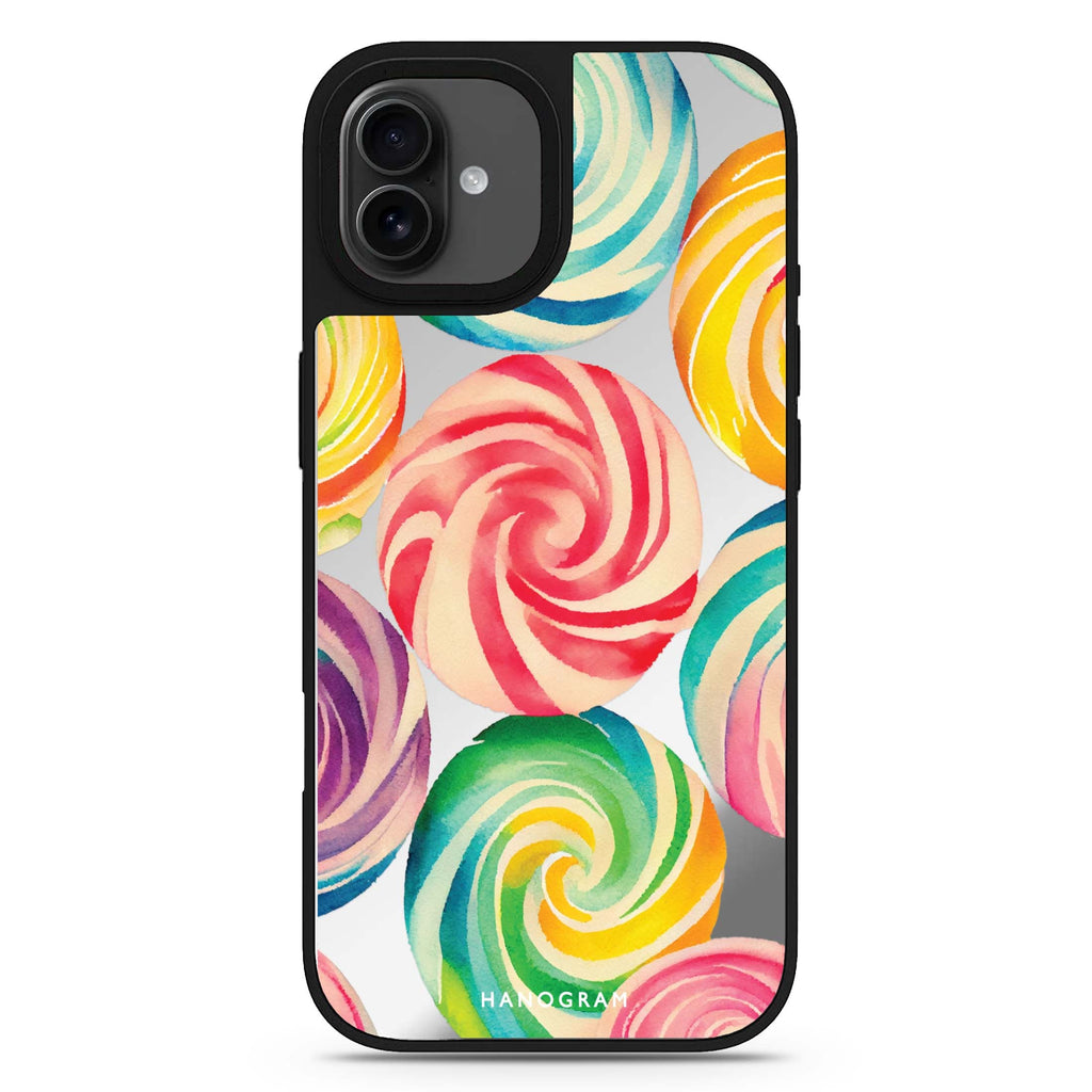 Abstract Candy iPhone 17 抽象藝術鏡面手機殼 主圖設計