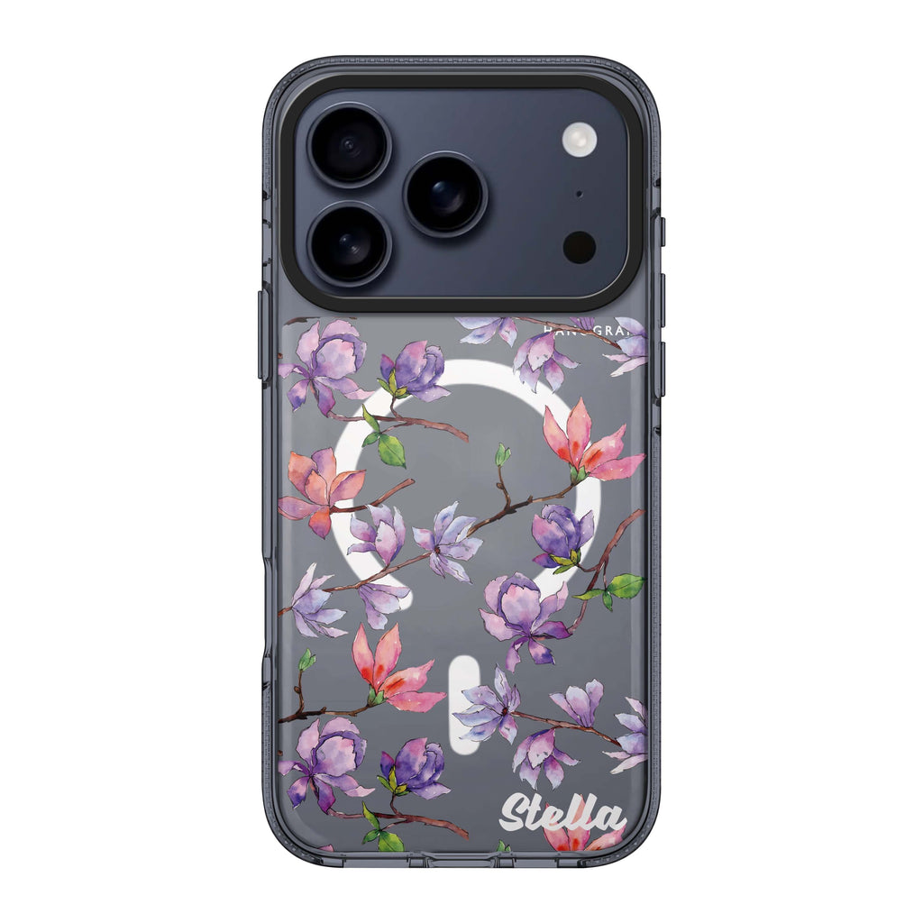 Colour In Spring iPhone 17 Pro Max MagSafe 水晶透明保護殼 插畫圖案設計 可自訂名字 圖1