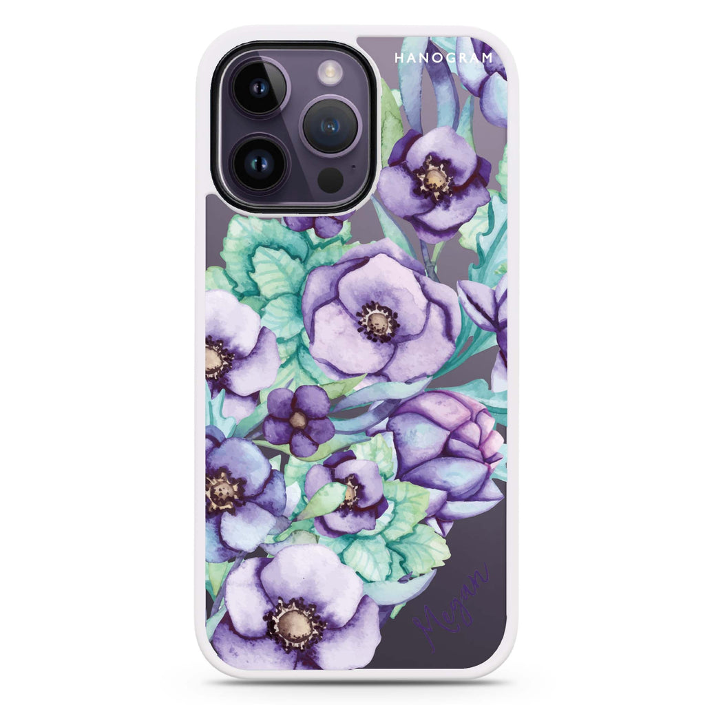 Purple Floral II 防衝擊保護殼