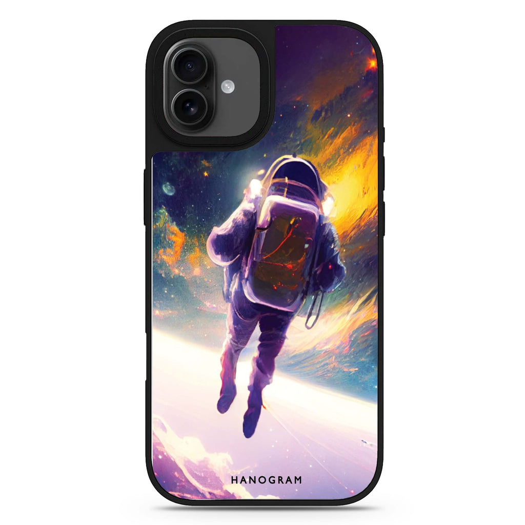 Flying Astronaut iPhone 17 星空鏡面手機殼 主圖設計