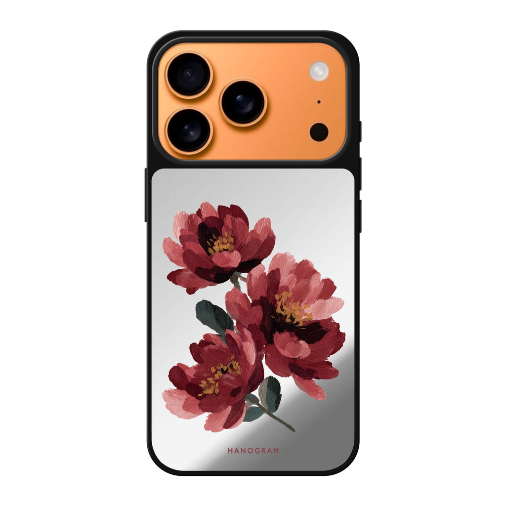 Crimson Peony 紅色花卉 iPhone 17 Pro Max 鏡面手機殼主圖