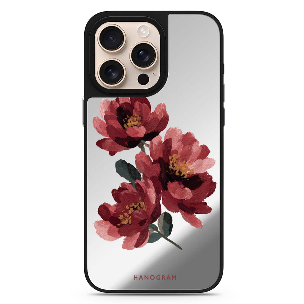 Crimson Peony 鏡面手機殼