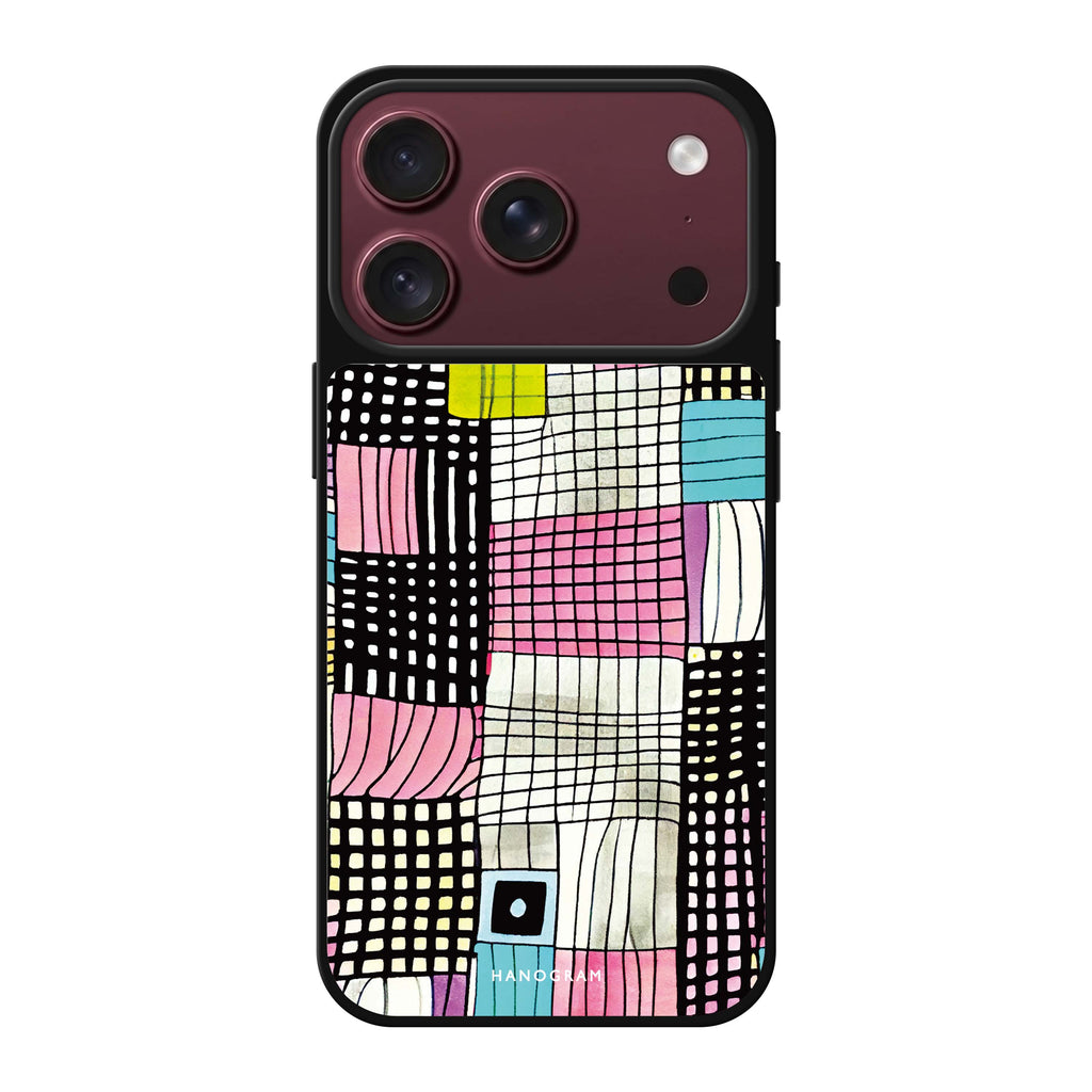Abstract Checked Pattern 鏡面手機殼