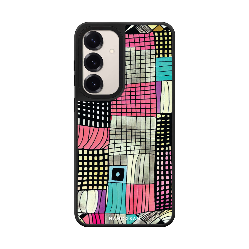 Abstract Checked Pattern 鏡面手機殼