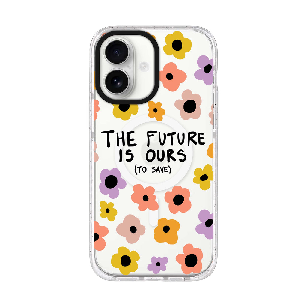 The future is OURS iPhone 17 水晶透明保護殼正面展示