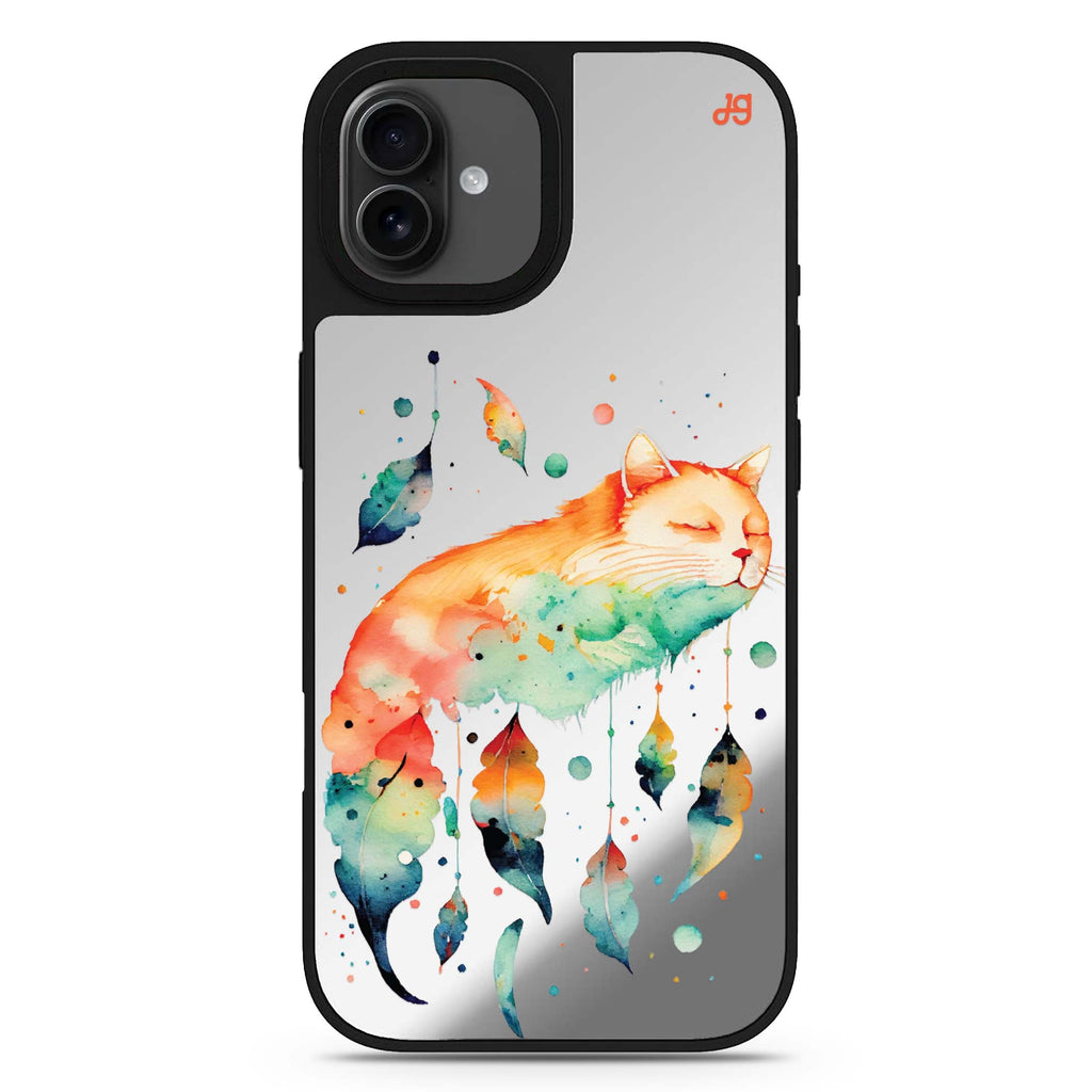 A Dream Cat iPhone 17 貓咪鏡面手機殼 主圖設計