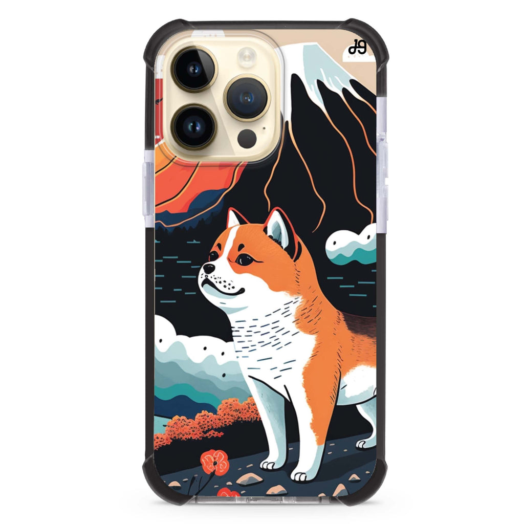 Shiba Inu with Fuji Mountain iPhone Magsafe 兼容超強防摔保護殼