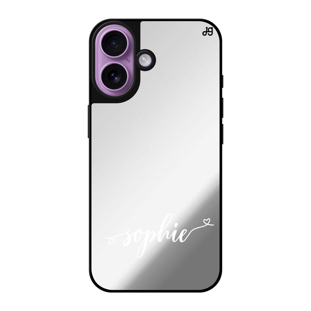 Reflective iPhone 16 Mirror Case –Made with love Design