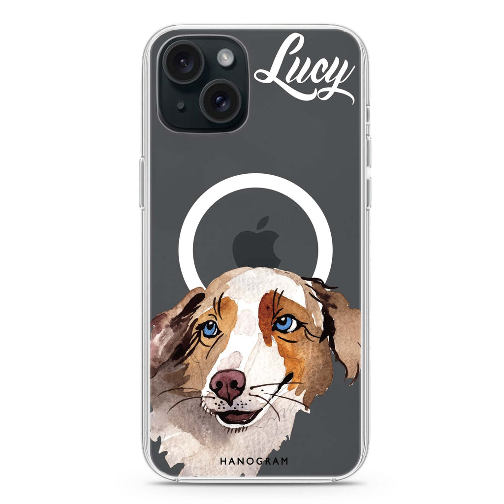 Beagle iPhone 15 Magsafe 兼容水晶透明保護殼