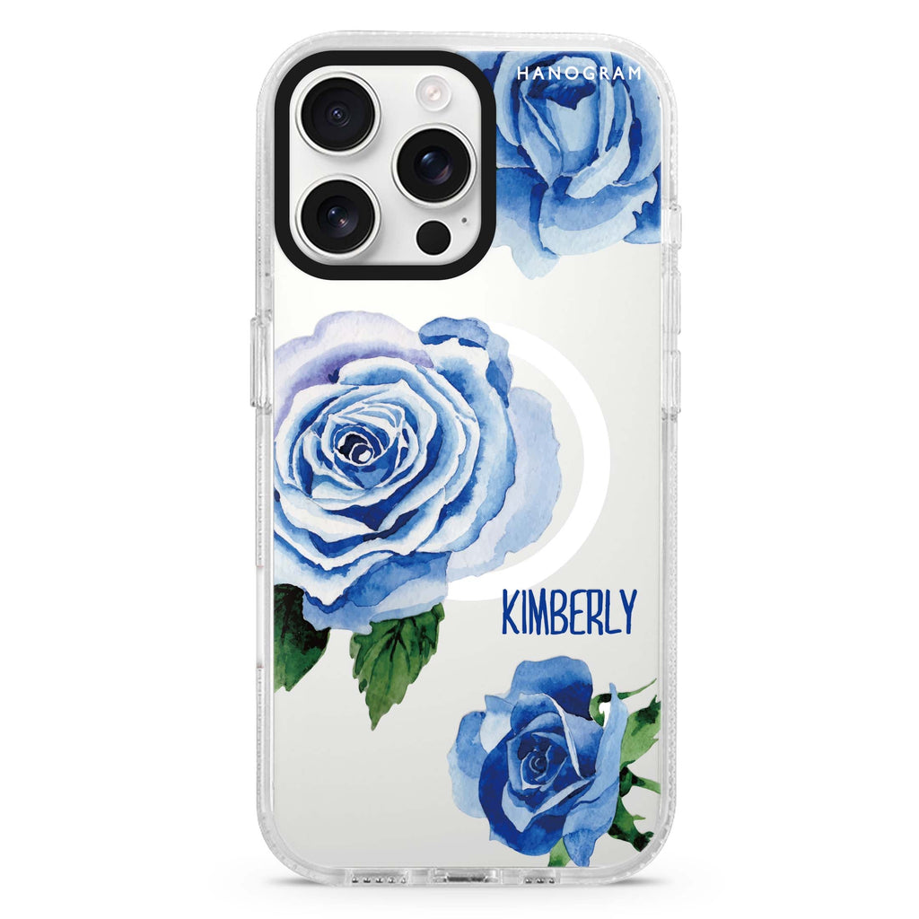 Blue Rose Magsafe 兼容水晶透明保護殼