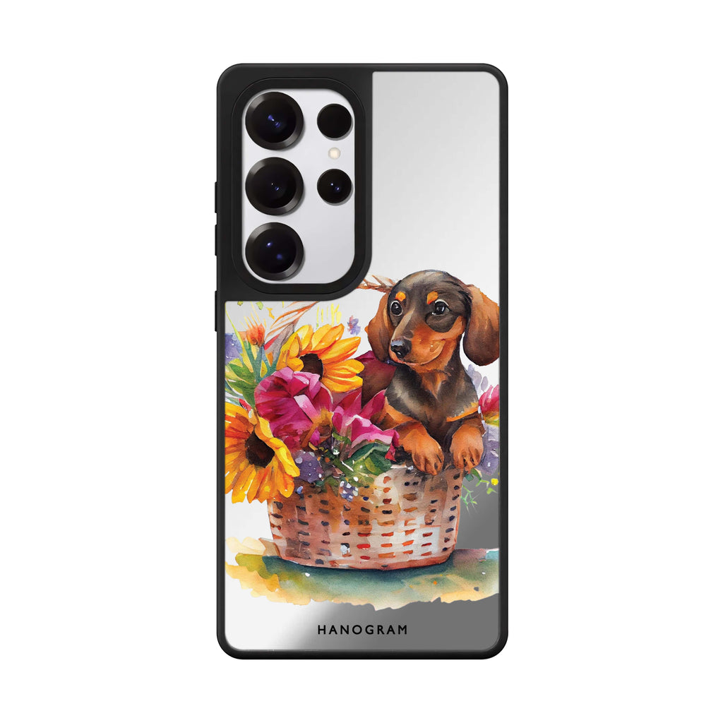 Floral & Dog 鏡面手機殼