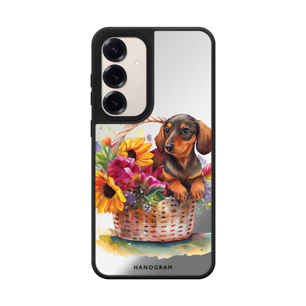 Floral & Dog 鏡面手機殼