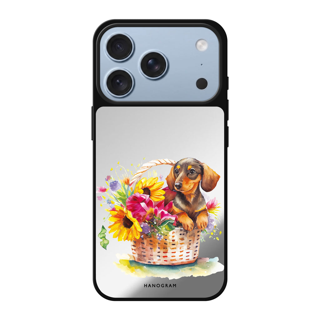 Floral & Dog 鏡面手機殼
