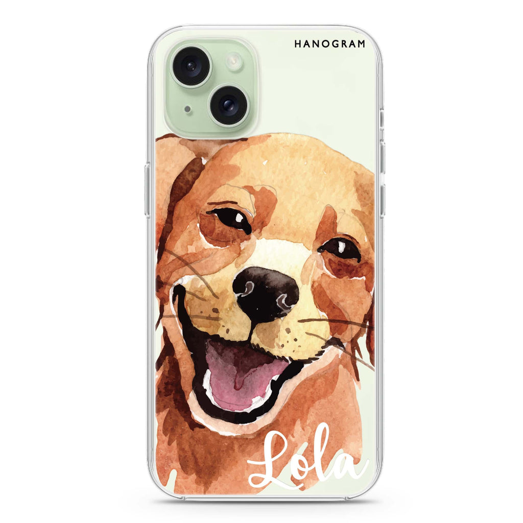Golden Retriever iPhone 15 Magsafe 兼容水晶透明保護殼