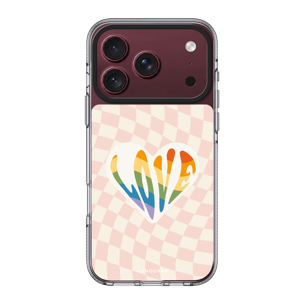 Rainbow LOVE 水晶透明保護殼