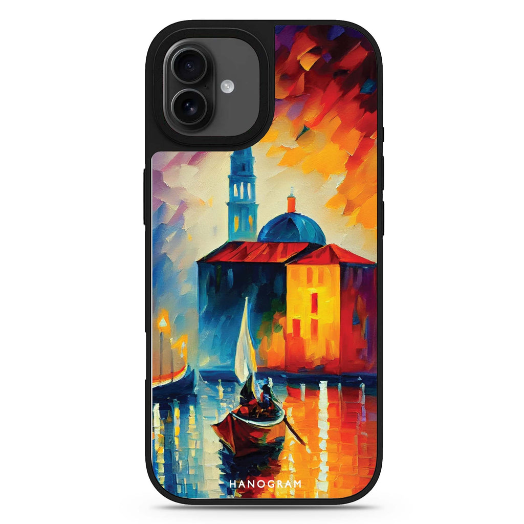 A Boat in Italy iPhone 17 夏日海灘鏡面手機殼 主圖設計