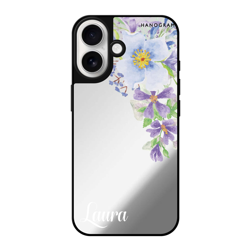 Reflective iPhone 16 Mirror Case –Fragrance of Flower Design