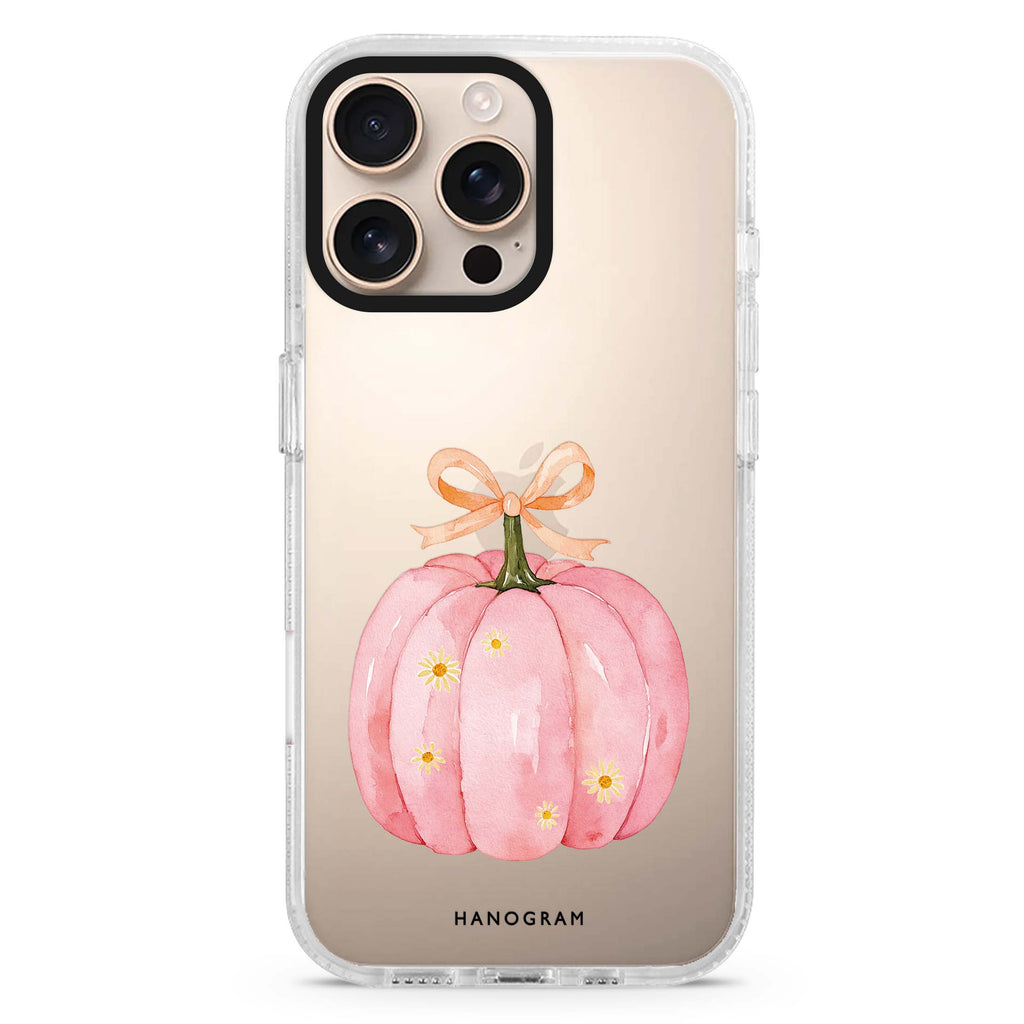 The Ribboned Pink Pumpkin 水晶透明保護殼