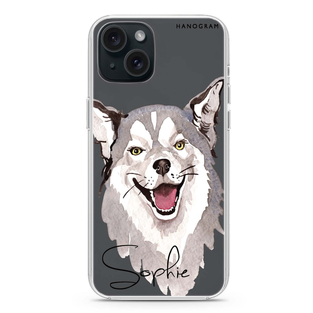 Border Collie iPhone 15 Magsafe 兼容水晶透明保護殼