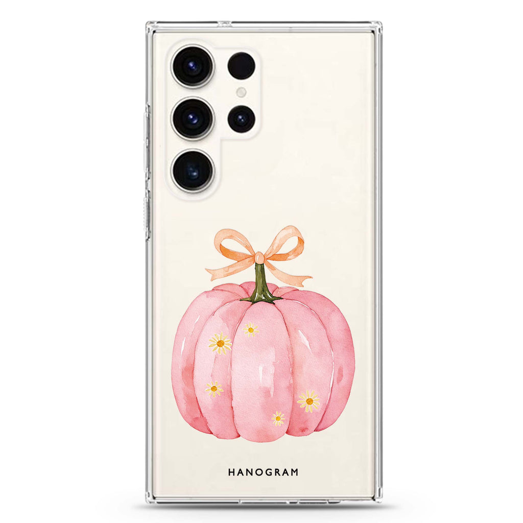 The Ribboned Pink Pumpkin Samsung Galaxy 水晶透明保護殼