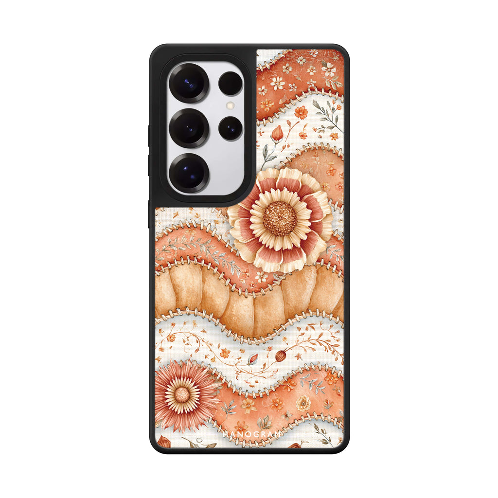 Apricot Petal Quilt Samsung Galaxy 鏡面手機殼
