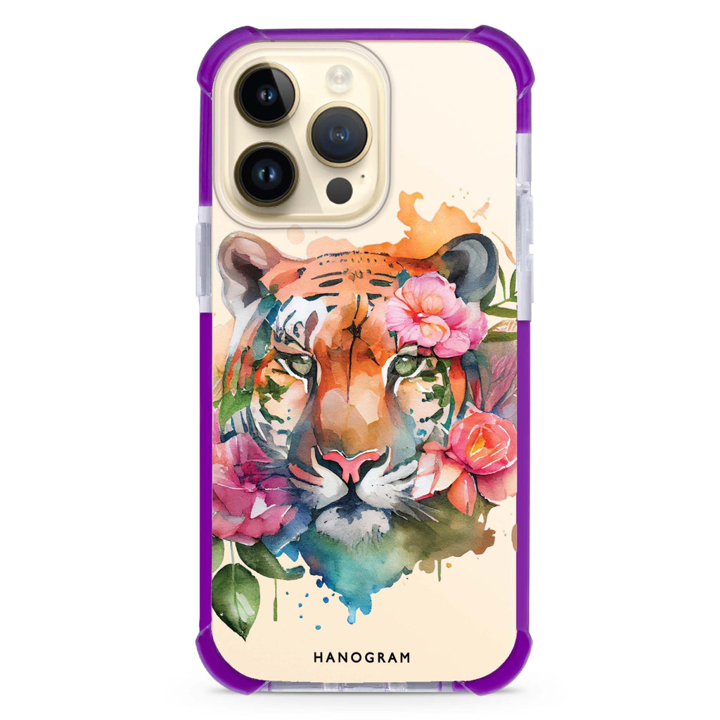 Floral Tiger iPhone Magsafe 兼容超強防摔保護殼
