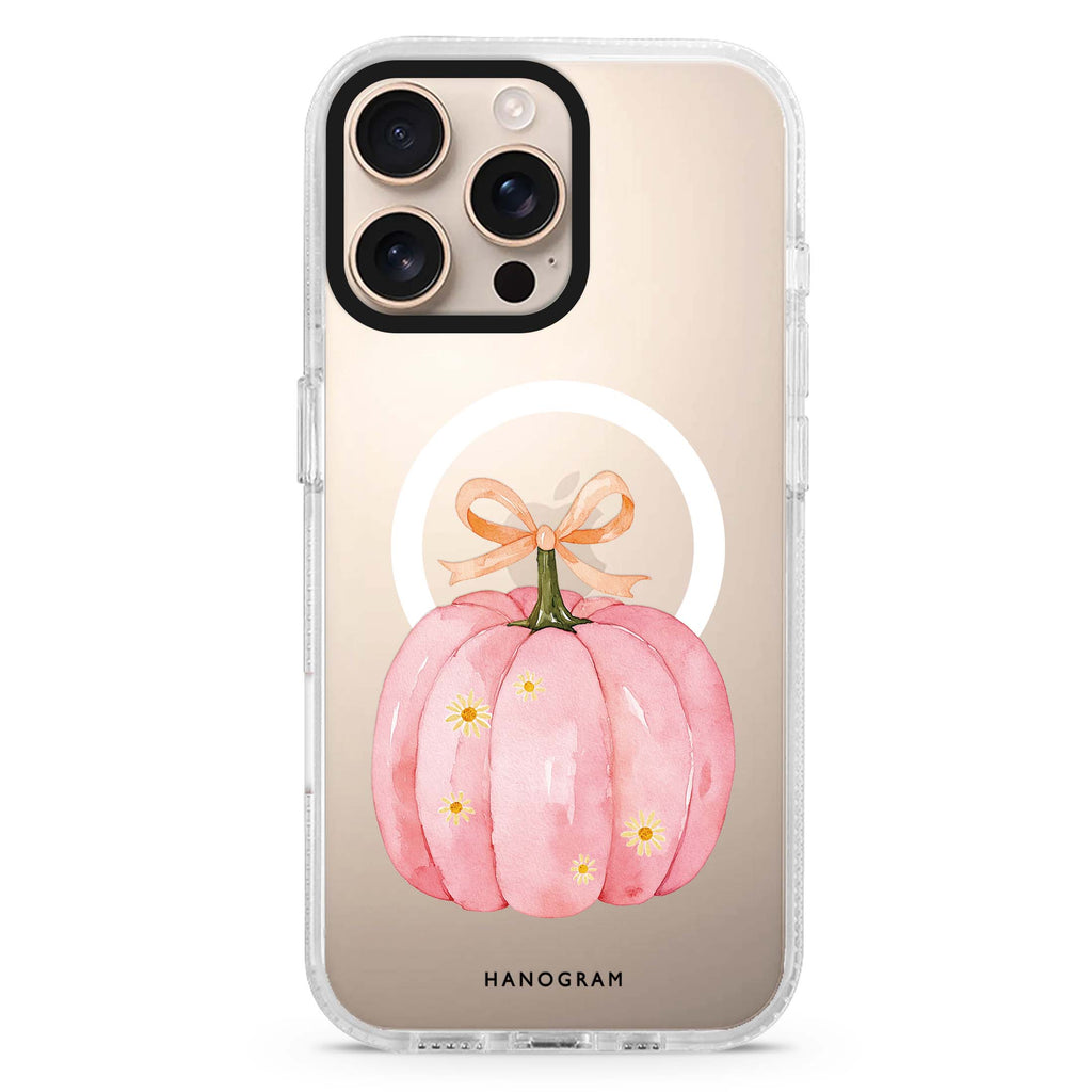 The Ribboned Pink Pumpkin Magsafe 兼容水晶透明保護殼
